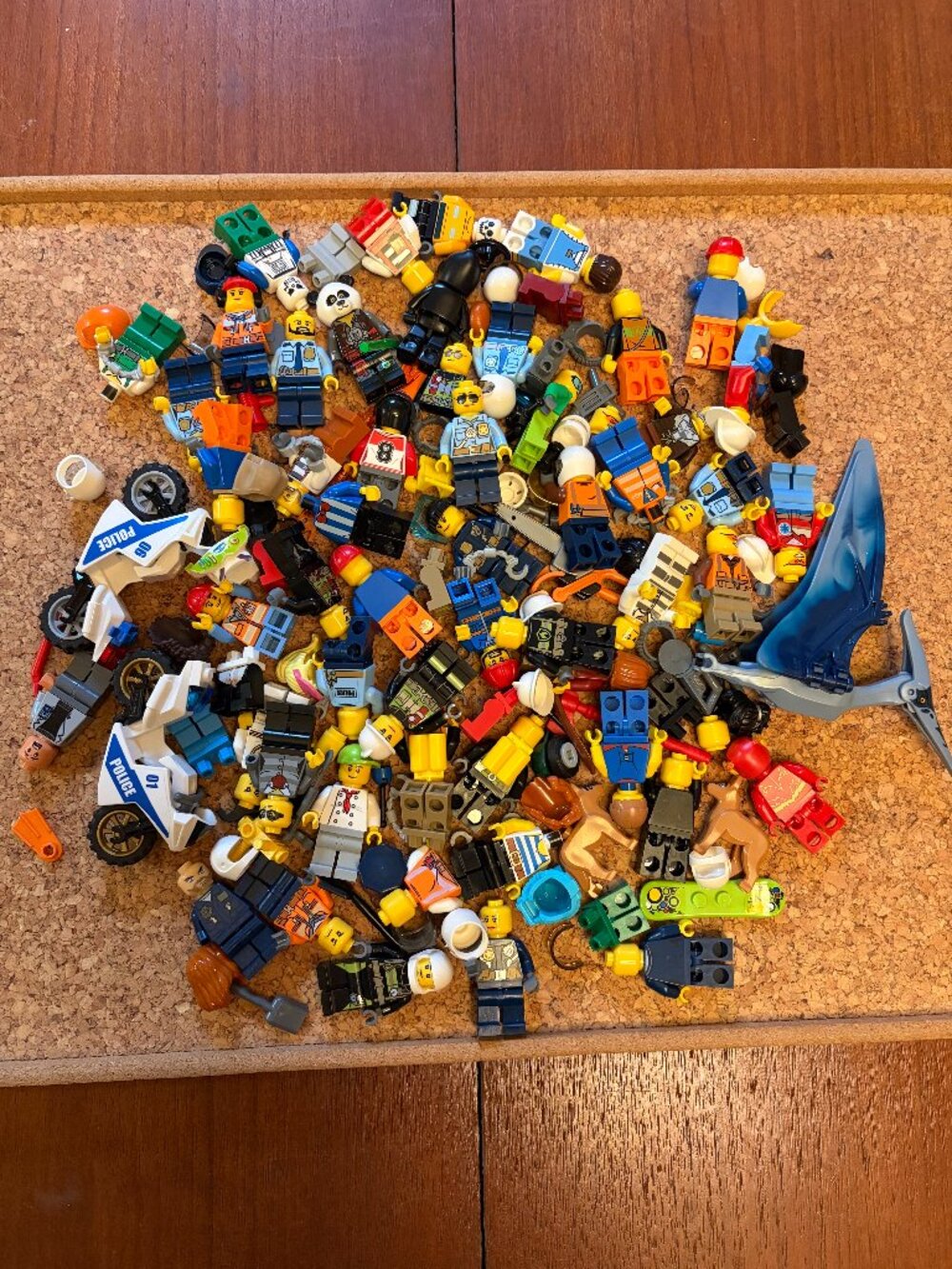 Lego Lot Miscellaneous Mini Figures, Parts, Accessories, Motorcycles Used